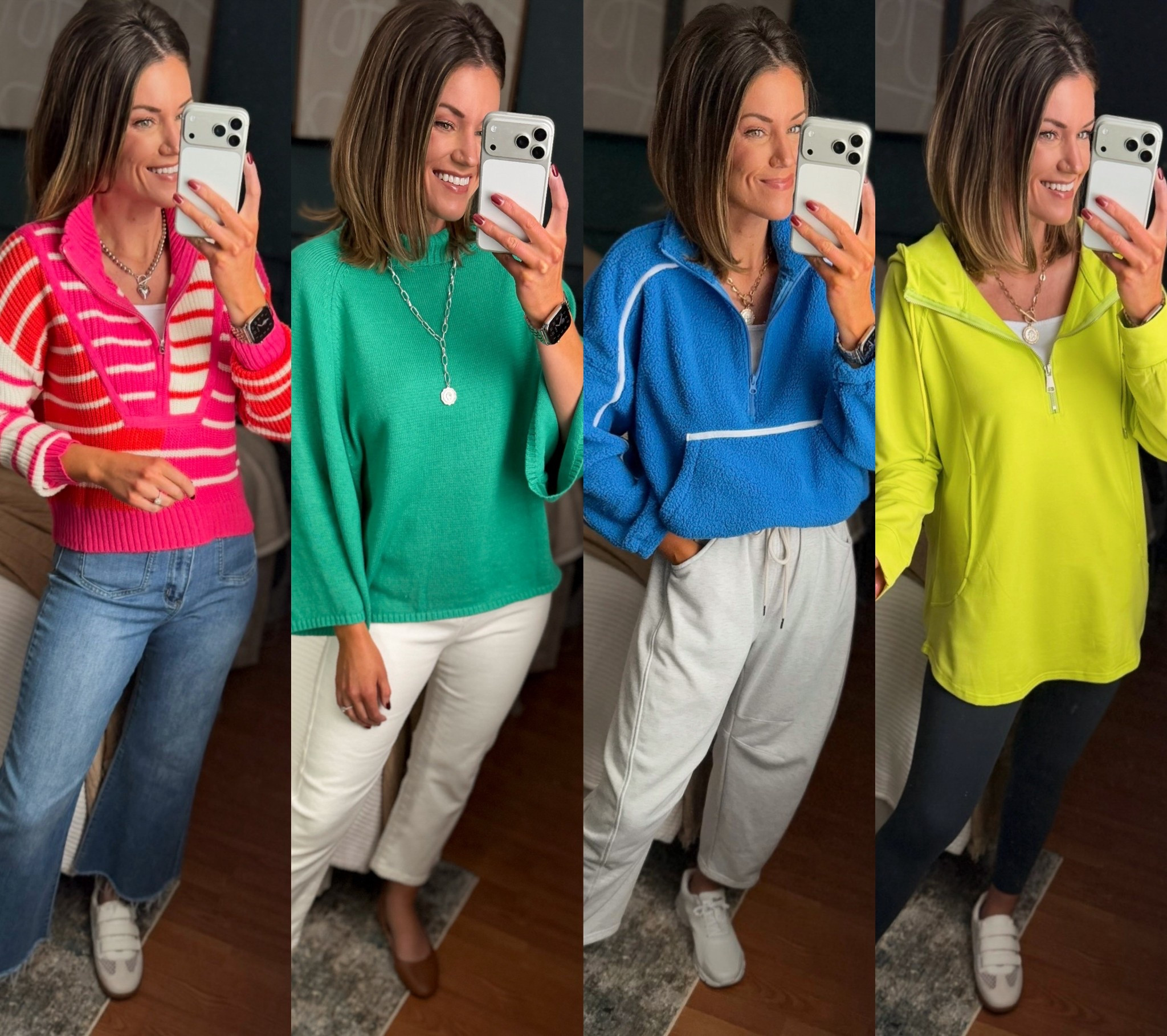 Colorful tops to get ya through the rest of winter and transition to Spring 🌈 
Pink/small (size up if in between)
Green/small
Blue/small
Neon/ medium 

#LTKSeasonal #LTKmomlife