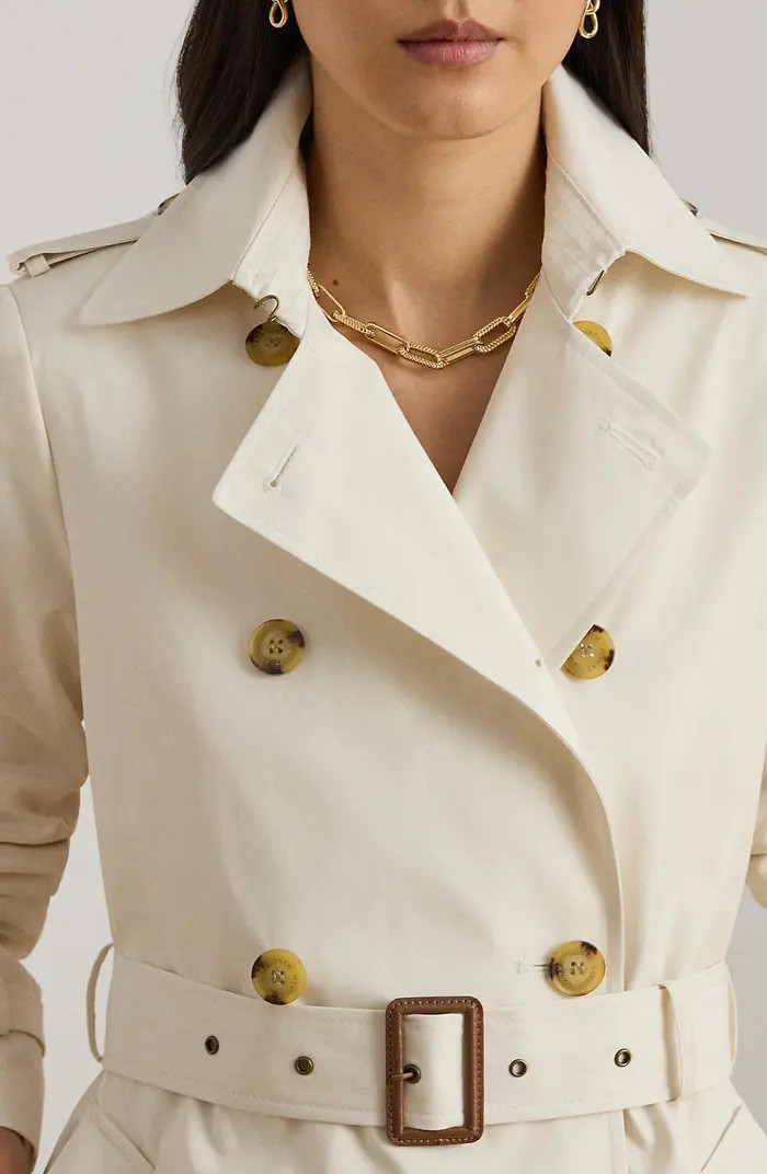 Short Double Breasted Trench Coat | Nordstrom