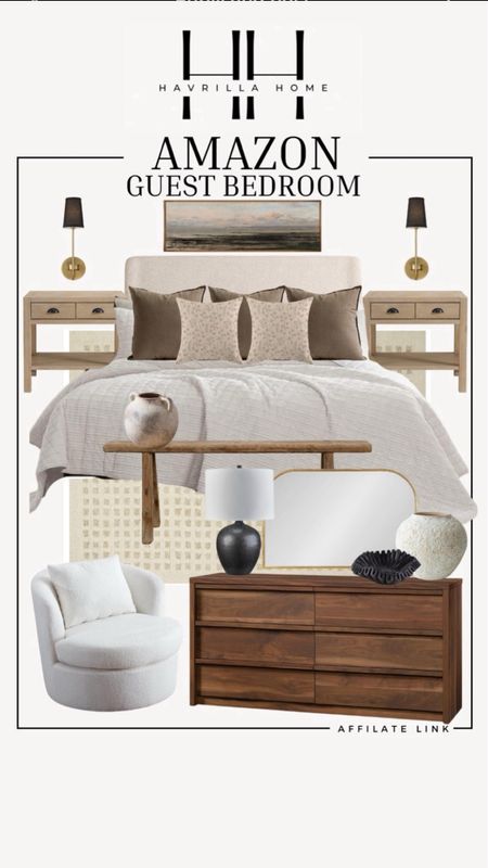 Amazon guest bedroom, guest bedroom design, Amazon bedroom, boucle bed, king bed, brown dresser, boucle accent chair, bed bench, bench for bedroom, guest bedroom, master bedroom, nightstands, wooden dresser, sconces, neutral decor. Follow @havrillahome on Instagram and Pinterest for more home decor inspiration, diy and affordable finds home decor, living room, bedroom, affordable, walmart, Target new arrivals, winter decor, spring decor, fall finds, studio mcgee x target, hearth and hand, magnolia, holiday decor, dining room decor, living room decor, affordable home decor, amazon, target, weekend deals, sale, on sale, pottery barn, kirklands, faux florals, rugs, furniture, couches, nightstands, end tables, lamps, art, wall art, etsy, pillows, blankets, bedding, throw pillows, look for less, floor mirror, kids decor, kids rooms, nursery decor, bar stools, counter stools, vase, pottery, budget, budget friendly, coffee table, dining chairs, cane, rattan, wood, white wash, amazon home, arch, bass hardware, vintage, new arrivals, back in stock, washable rug, fall decor Follow my shop @havrillahome on the @shop.LTK app to shop this post and get my exclusive app-only content!

Follow my shop @havrillahome on the @shop.LTK app to shop this post and get my exclusive app-only content!

#liketkit #LTKstyletip #LTKhome
@shop.ltk
https://liketk.it/4zv8n

#LTKhome #LTKsalealert #LTKstyletip

Follow my shop @havrillahome on the @shop.LTK app to shop this post and get my exclusive app-only content!

#liketkit 
@shop.ltk
https://liketk.it/4BSIS

Follow my shop @havrillahome on the @shop.LTK app to shop this post and get my exclusive app-only content!

#liketkit #LTKFindsUnder50 #LTKStyleTip #LTKHome
@shop.ltk
https://liketk.it/4Gybq

#LTKHome #LTKSaleAlert #LTKStyleTip
