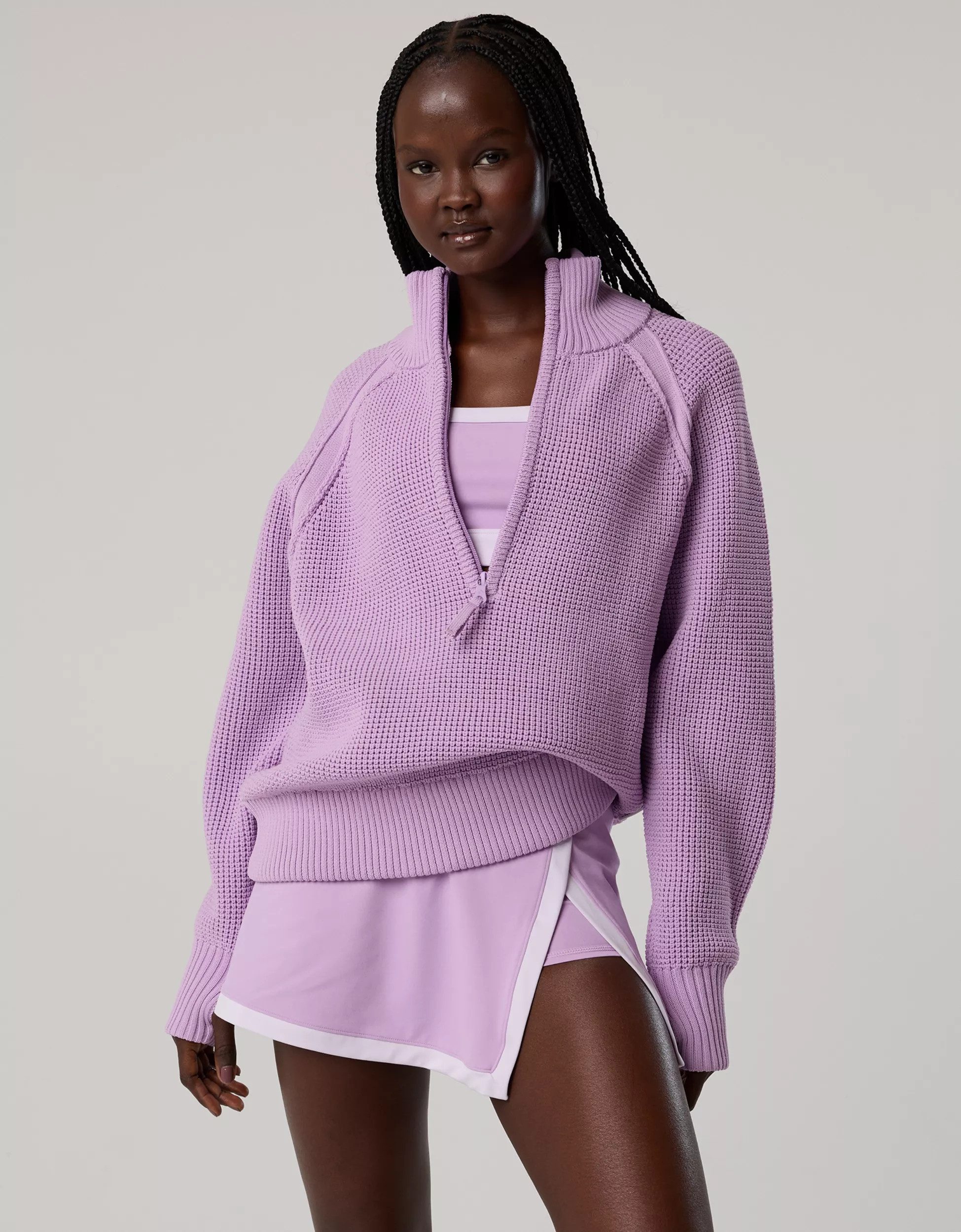 OFFLINE By Aerie Cool Down Quarter Zip Sweater | Aerie