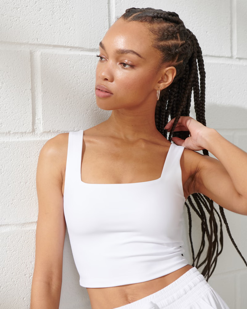 Women's YPB sculptLUX Squareneck Slim Tank | Women's Active | Abercrombie.com | Abercrombie & Fitch (US)