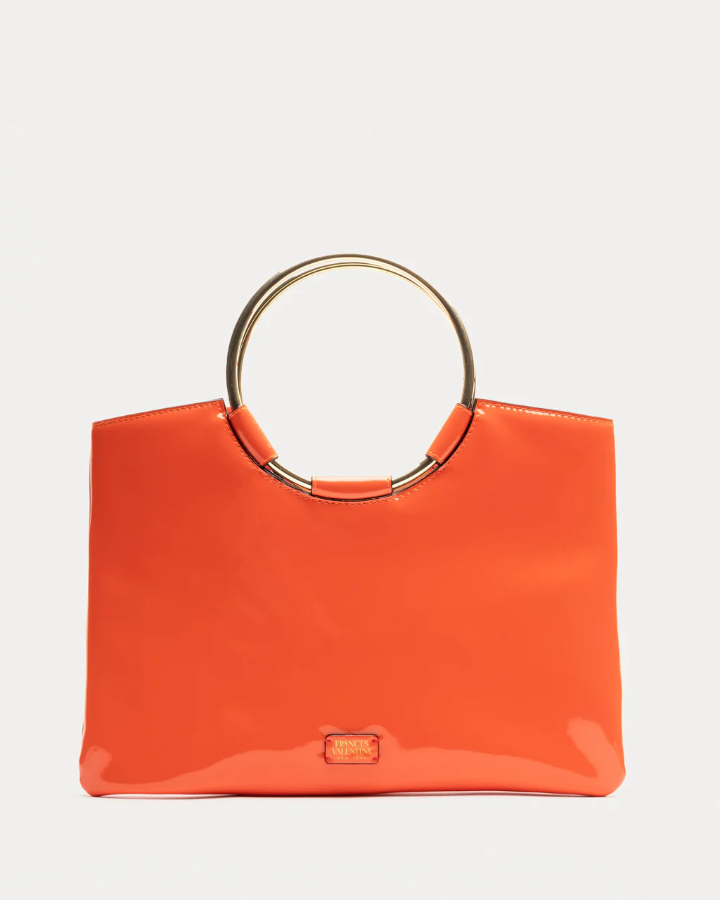 Ringo Bag Soft Patent Orange | Frances Valentine