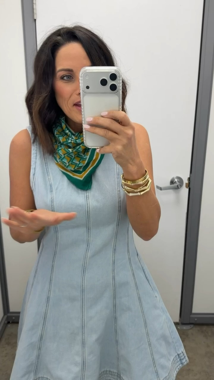 This little denim dress is the cutest find and would make the perfect summer concert outfit 🤍 I love the flattering fit and how easy it is to style with sandals, sneakers, boots. The scarf detail adds such a fun pop of color too. I’m wearing a size small, but if you’re in between sizes I’d recommend sizing up for the best fit!

#ltkstyle #ltkfashion #ltkfinds #denimdress #summeroutfit #concertoutfit #casualsummerstyle #everydayoutfit #summerwardrobe #outfitideas

#LTKmomlife #LTKPetite #LTKOver40