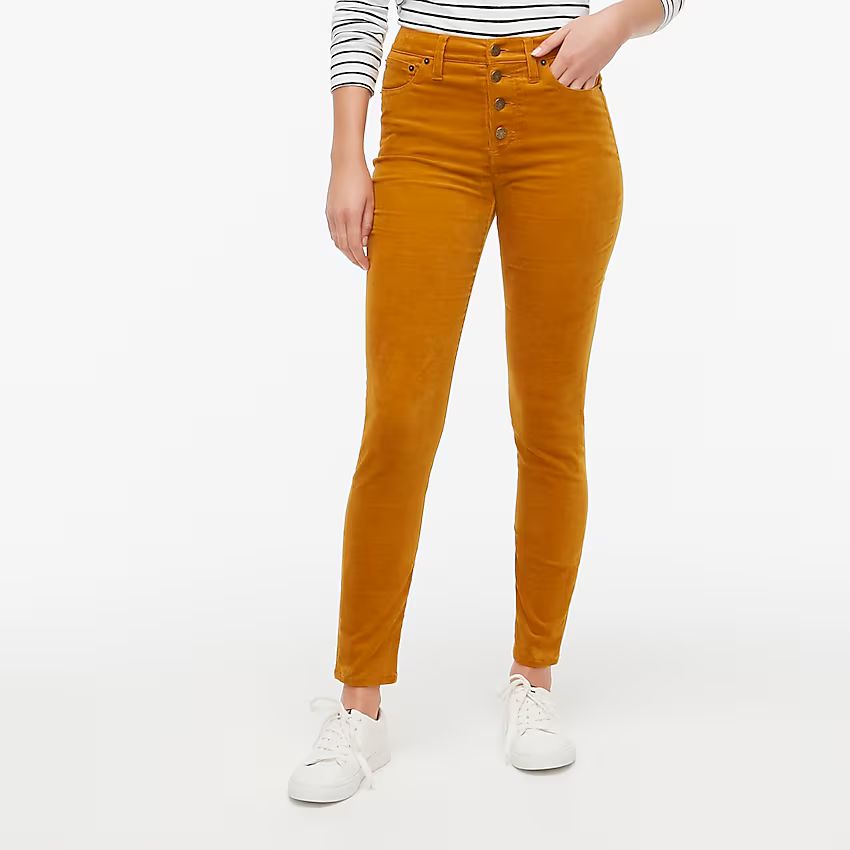 9" high-rise skinny corduroy pant with button fly | J.Crew Factory
