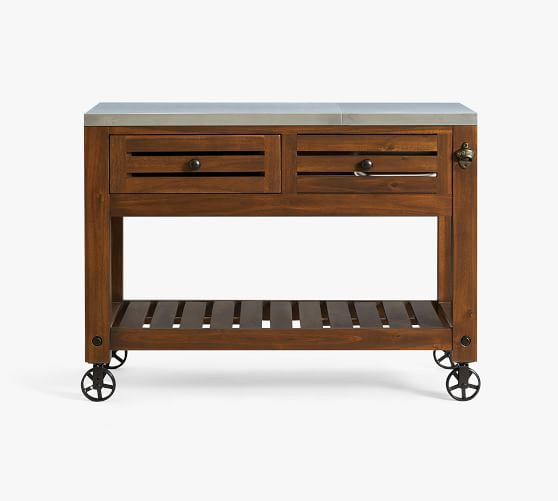 Abbott Acacia Outdoor Kitchen Island (48") | Pottery Barn (US)