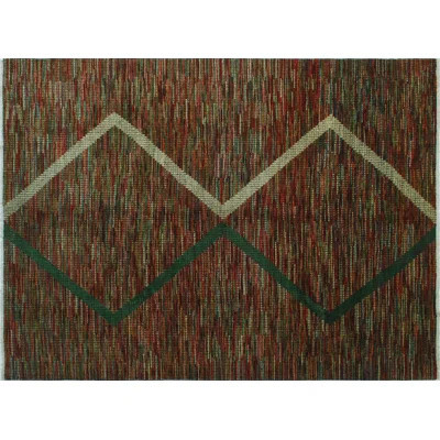 One-of-a-Kind Caryl Hand-Knotted New Age Red 7'11" x 10'3" Wool Area Rug | Wayfair North America