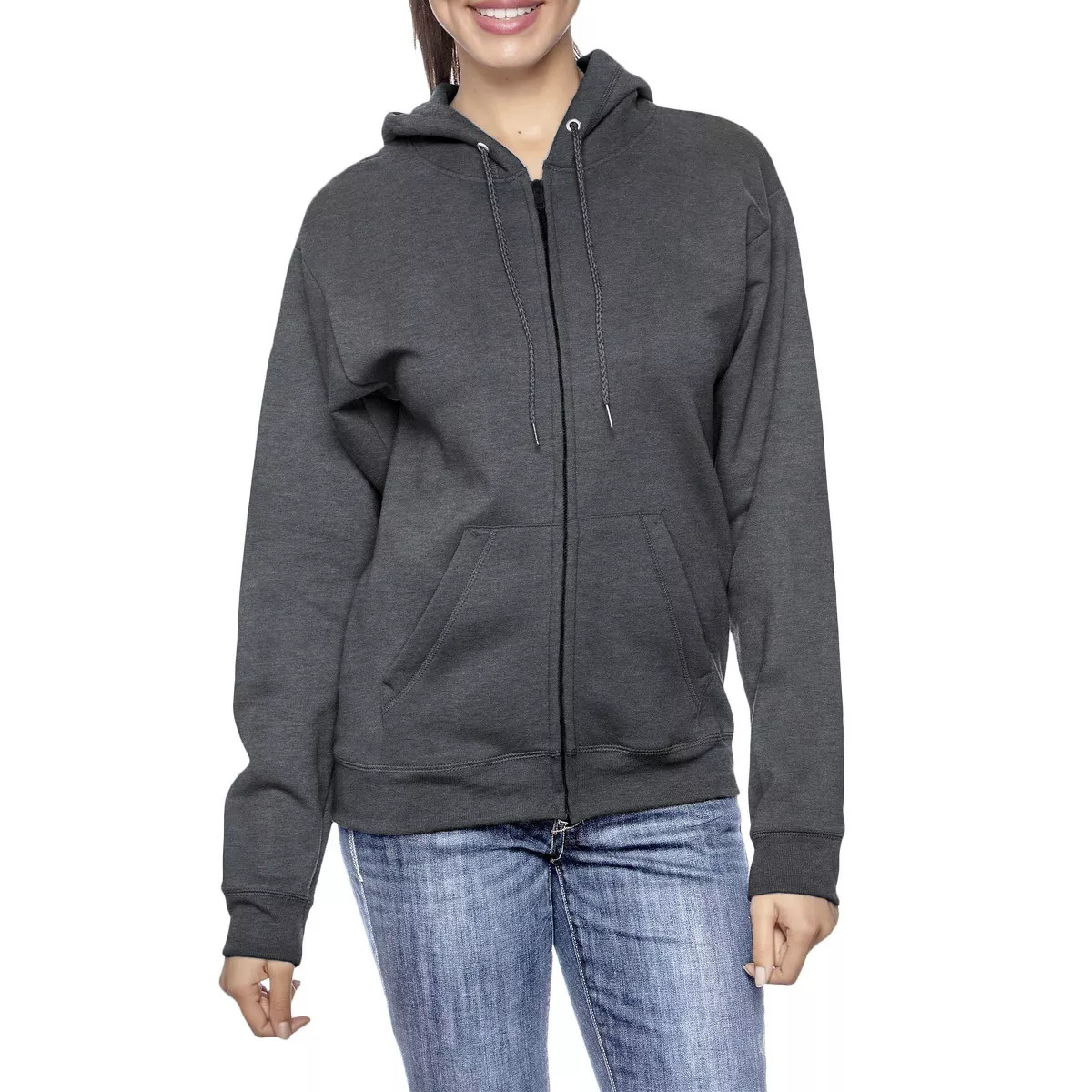 Blue Ice Apparel Women's Loose Fit Fleece-Lined Full-Zip Hoodie | Target