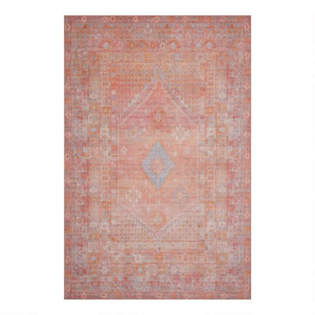 Pastel Multicolor Persian Style Indoor Outdoor Rug | World Market