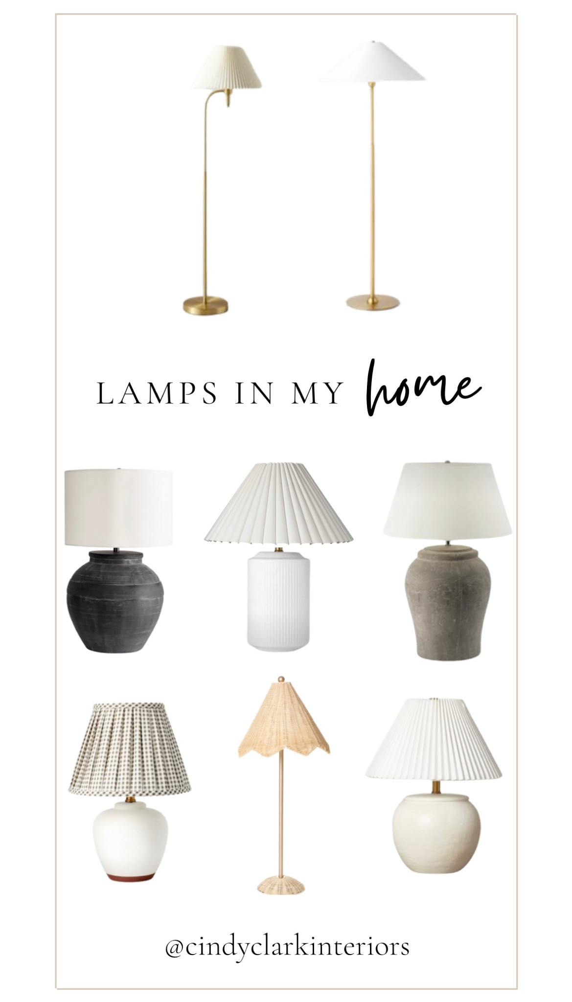 Lamps in my home! 

Pottery Barn, TJ Maxx, Target

#LTKhome