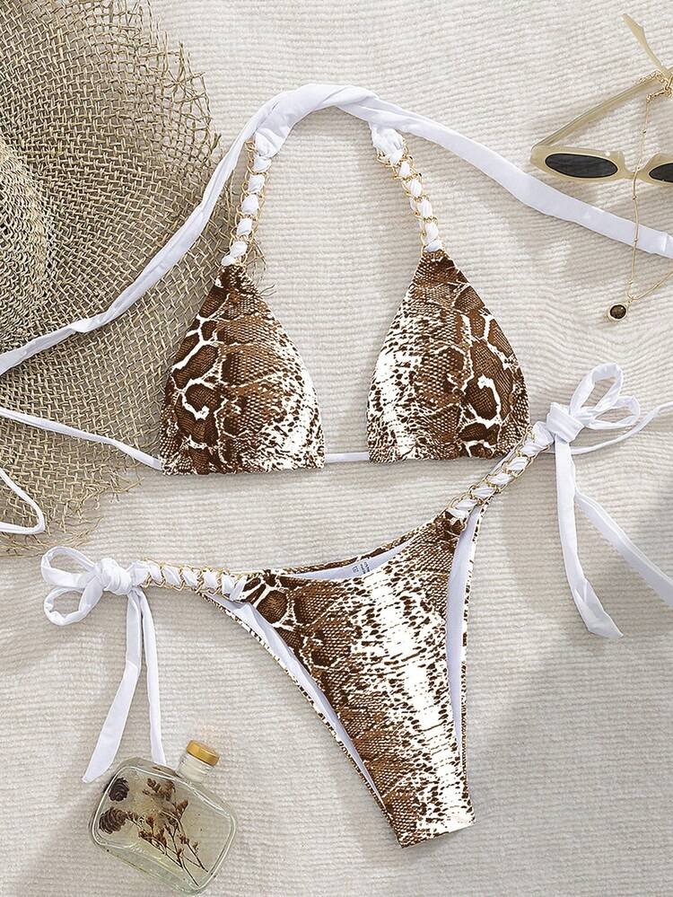 New Style Women's European & American Two Pieces Bikini Swimwear Set, For Summer Beach Vacation | SHEIN