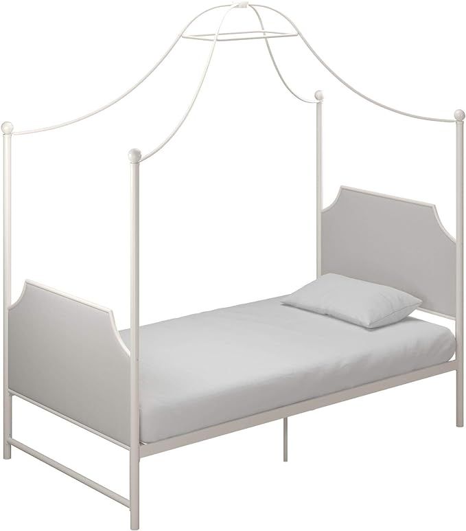 Little Seeds Monarch Hill Clementine Canopy Bed, Twin Size Frame,White | Amazon (US)