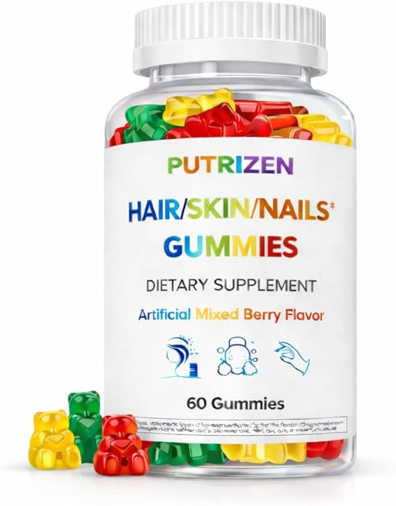 Biotin Gummies for Stress Hair Thinning – Help Restore Fuller Hair, Stronger Nails & Glowing Sk... | Amazon (US)