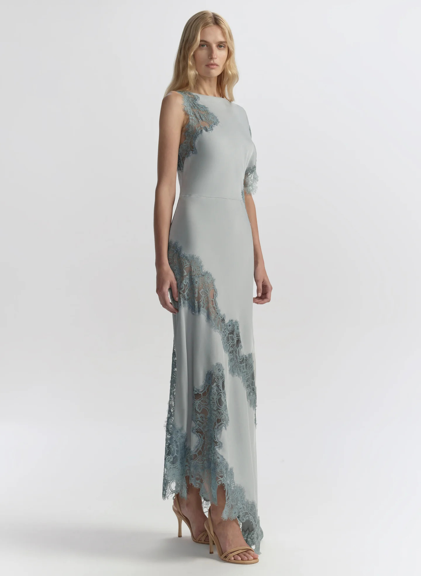 Alessia Textured Satin and Lace Maxi Dress | A.L.C