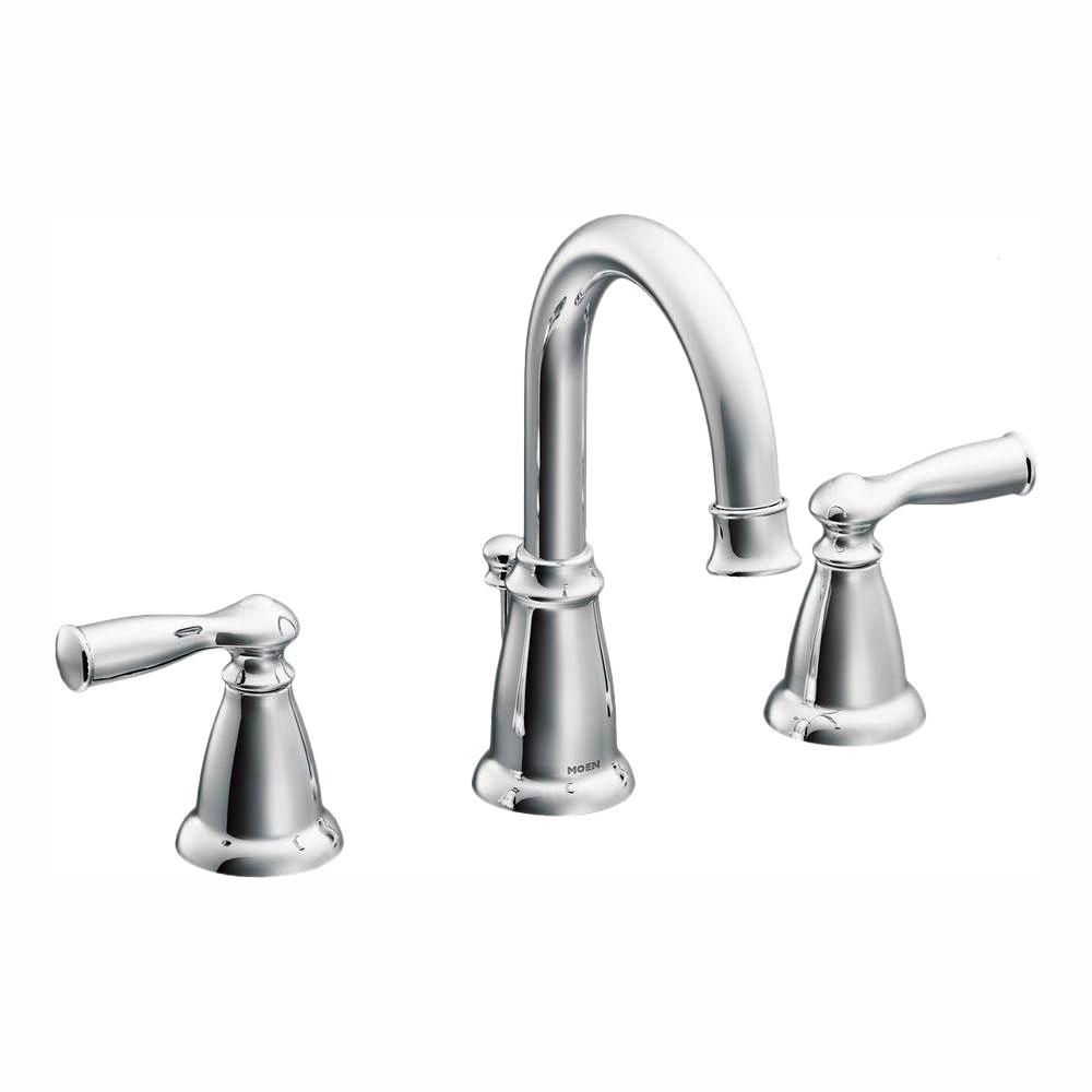 MOEN Banbury 8 in. Widespread 2-Handle High-Arc Bathroom Faucet in Chrome-WS84924 - The Home Depo... | The Home Depot