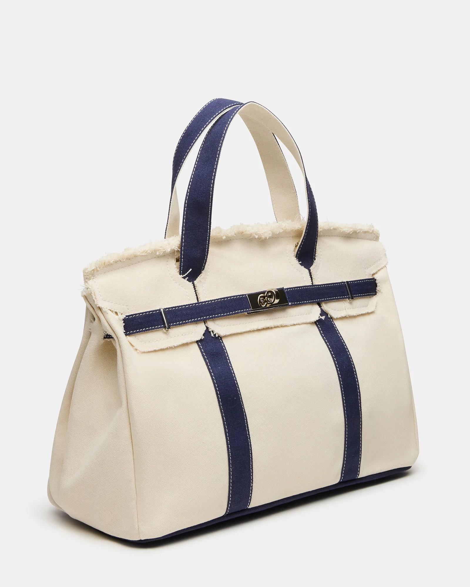 NADYA Navy Canvas Tote Handbag | Steve Madden (US)