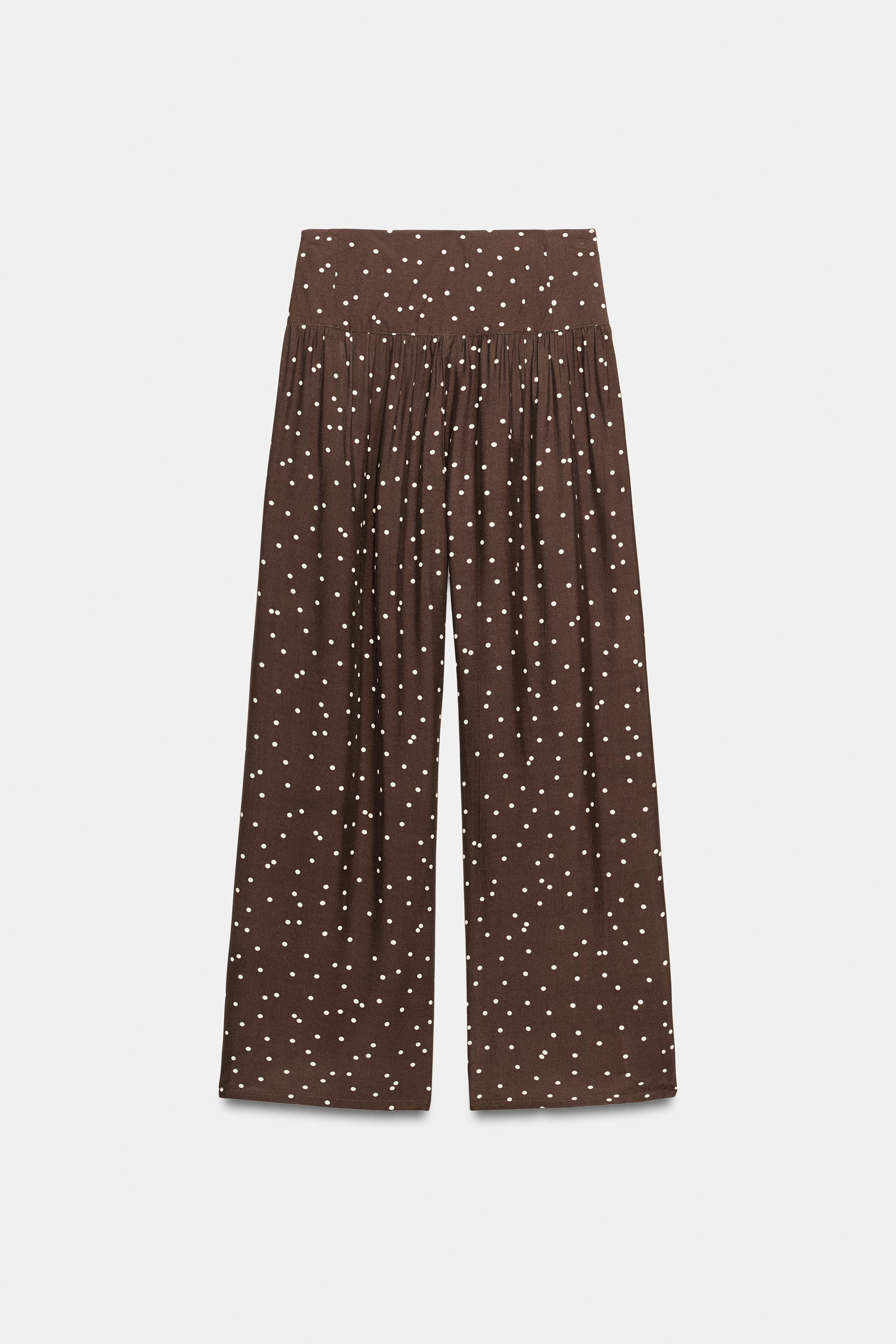 POLKA DOT WIDE LEG PANTS | Zara US