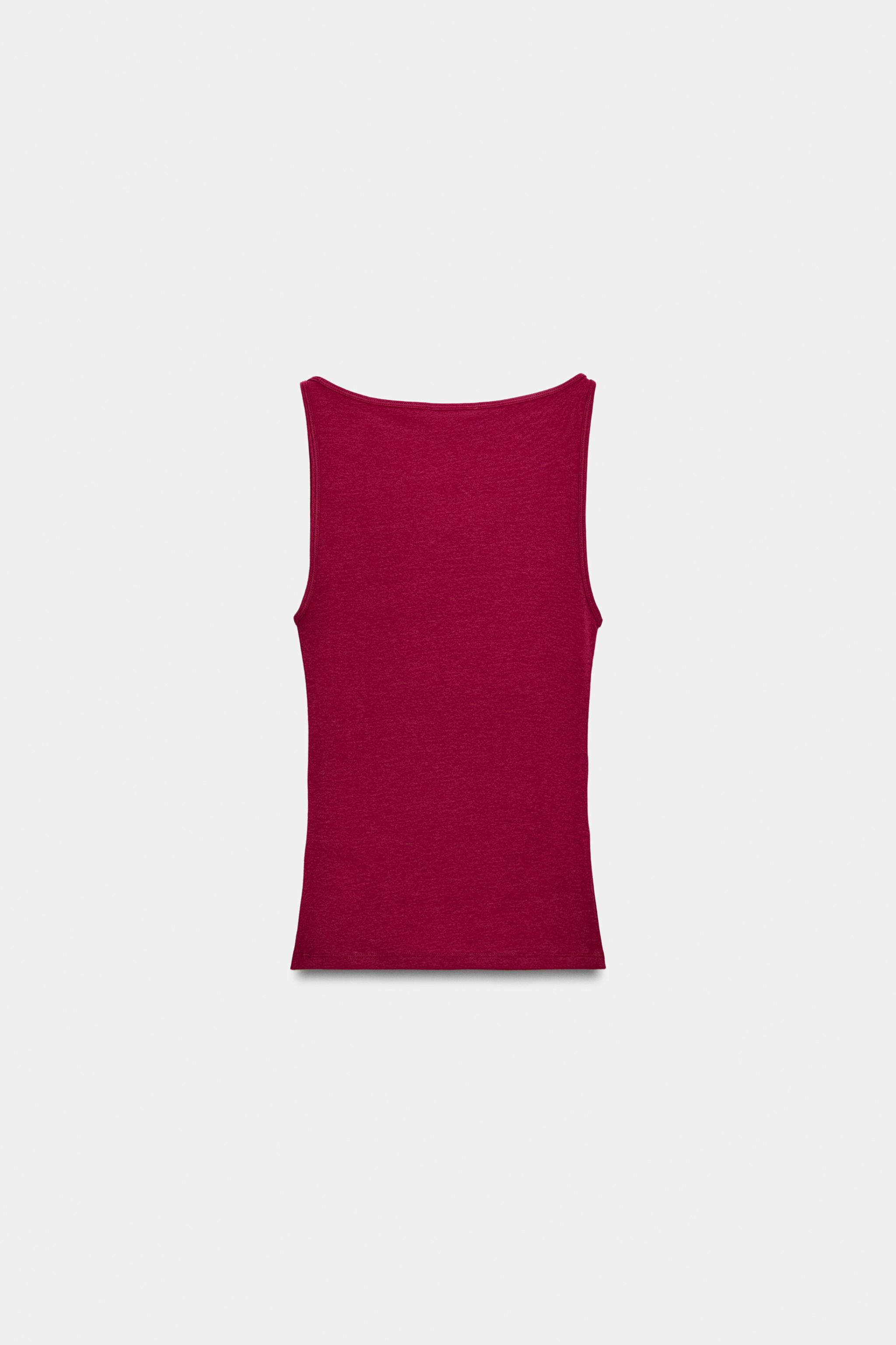 MINIMAL SLEEVELESS T-SHIRT | Zara US