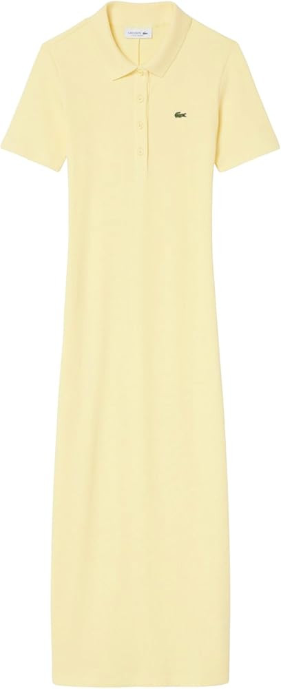 Lacoste Women's Long Ribbed Cotton Polo Dress | Amazon (US)
