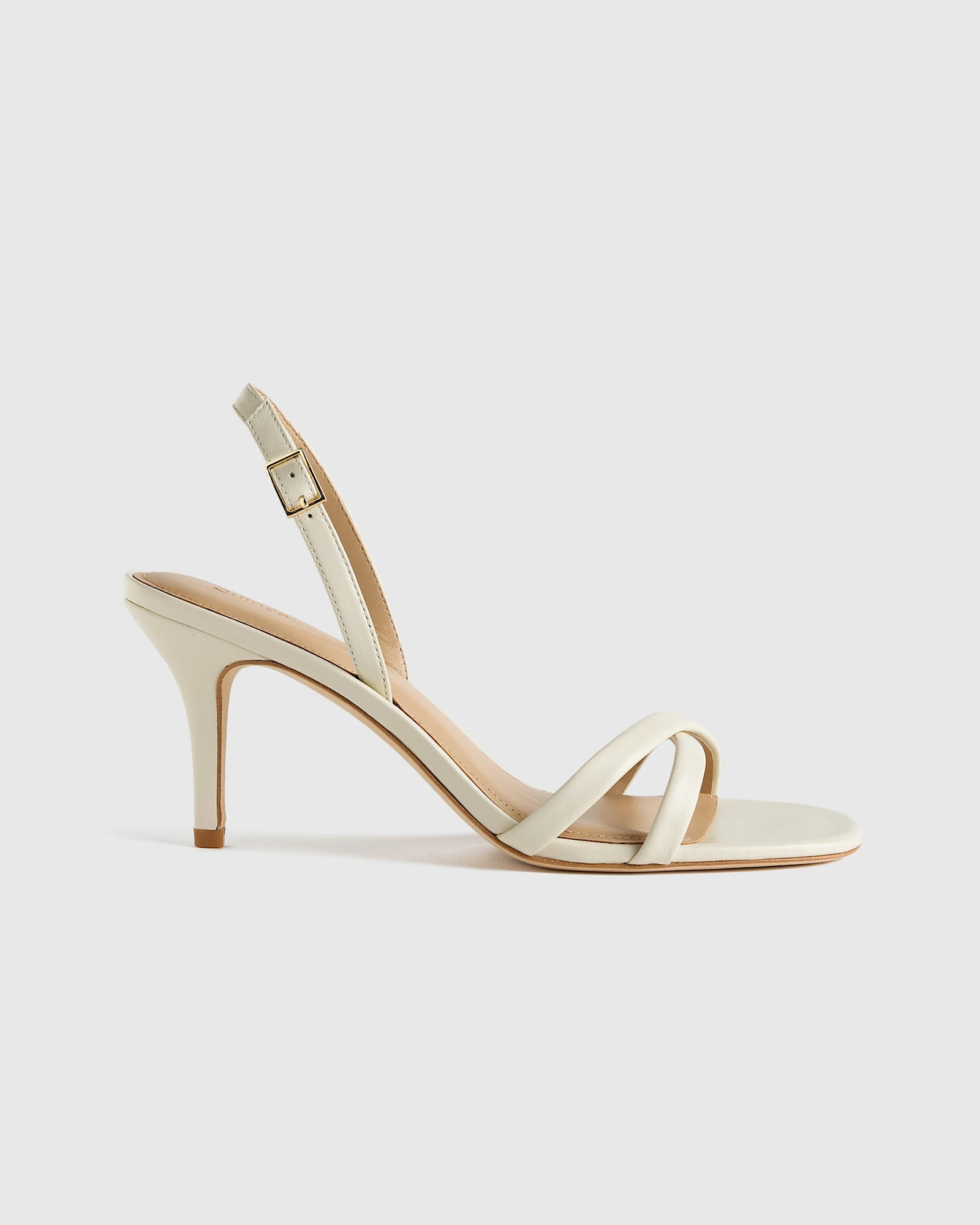 Italian Leather 75mm Slingback Heeled Sandal | Quince