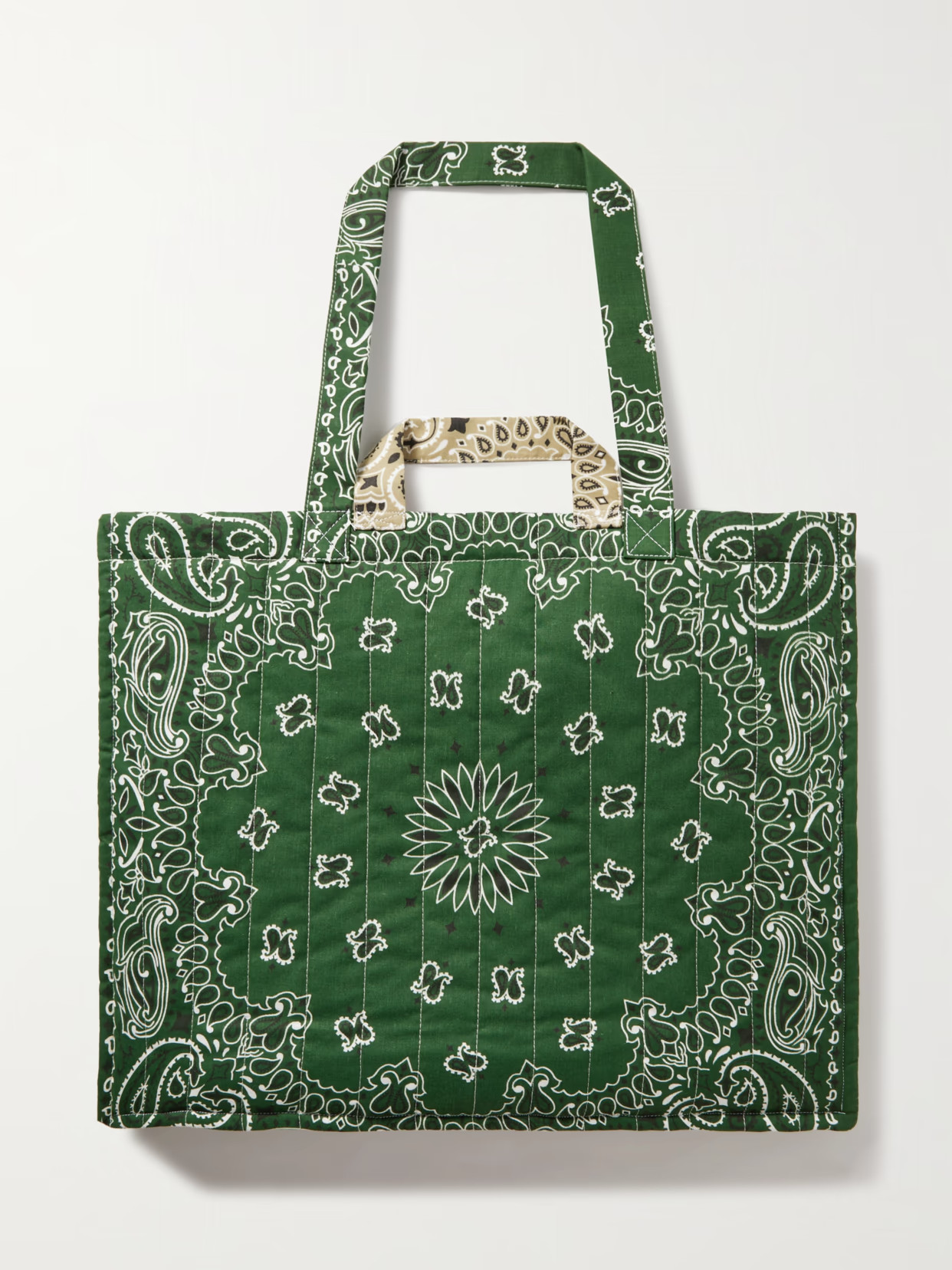 CALL IT BY YOUR NAME - Maxi Cabas Reversible Paisley-print Cotton-poplin Tote - Green | NET-A-PORTER (US)