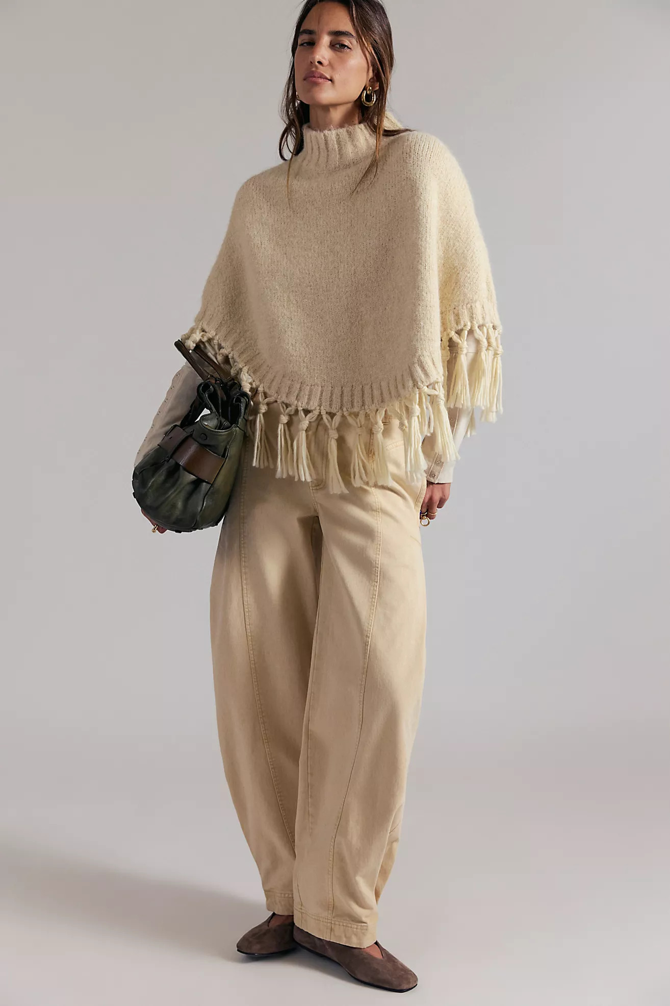 Emma Knitted Cropped Poncho | Free People (Global - UK&FR Excluded)
