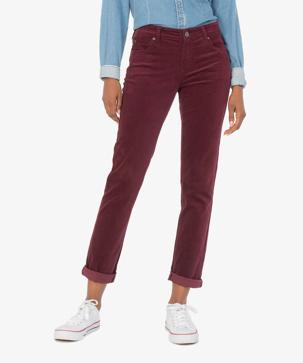Catherine Boyfriend Corduroy (Wine) | Kut From Kloth