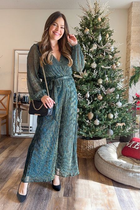 Holiday party dress / holiday outfit / Christmas party outfit / glittery jumpsuit / size large / petal and pup 
- use code KELSIE20 for 20% off your p&p order 

#LTKHoliday #LTKmidsize #LTKstyletip