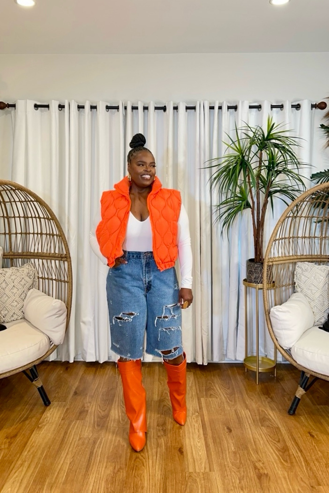 Cute transitional outfit. 

#amazonfinds #transitionaloutfit #boots #puffervest #brightcolors #springtransition 

#LTKstyletip #LTKSpringSale #LTKSeasonal