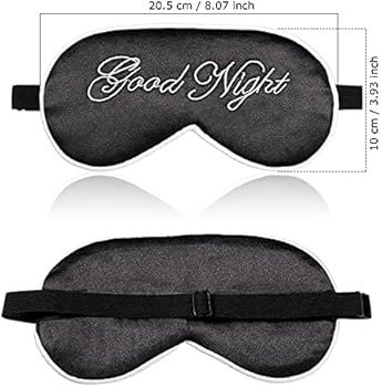 2 Pieces Silk Sleep Eye Mask for Men and Women Silk Eye Cover Adjustable Strap Satin Night Blindf... | Amazon (DE)
