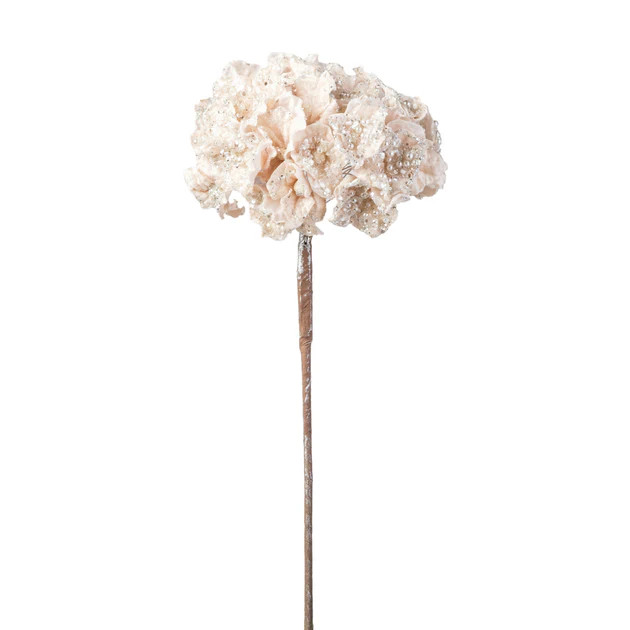 Frosted White Hydrangea Tree Stem - Set of 6 | Cailini Coastal