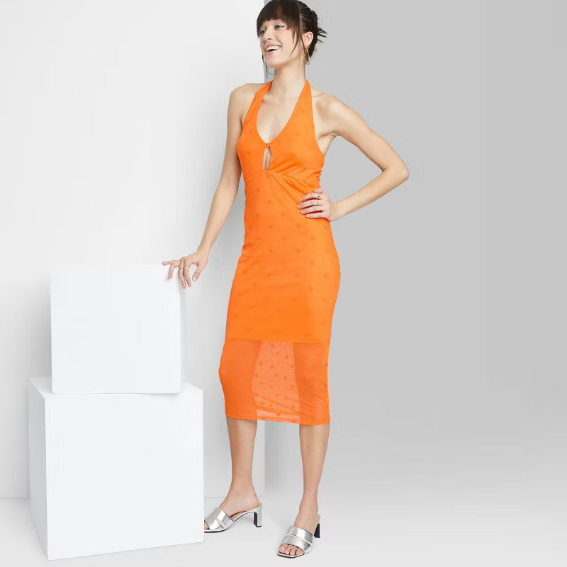 Women's Sleeveless Cut Out Embroidered Mesh Dress - Wild Fable™ | Target