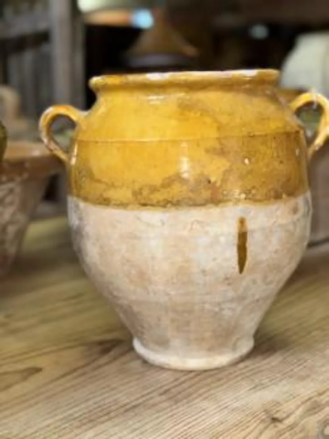 Antique French Confit Pot – Yellow Glazed Terracotta Jar With Handles, Provincial Farmhouse Dec... | Etsy (US)