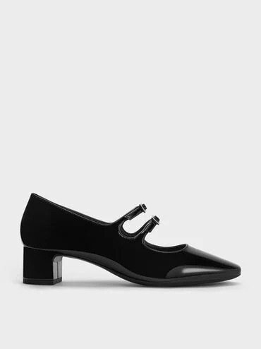 Double Crystal-Buckle Mary Jane Pumps
 - Black Box | Charles & Keith UK