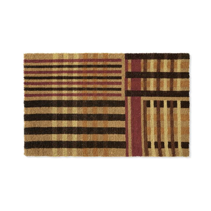 Autumnal Plaid Coir Door Mat | Grandin Road