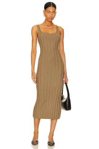 Free People Santos Sweater Midi Dress in Olive Stone from Revolve.com | Revolve Clothing (Global)
