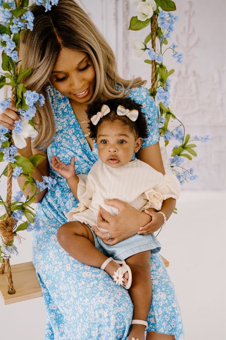 Spring Photoshoot outfits blues and florals scream spring to me. Ava’s shirt isn’t sold anymore but shop similar below 

Spring outfit, mommy and me outfits, spring clothes, baby girl fashion, spring fashion, spring dress, Easter dress

#LTKstyletip #LTKfamily #LTKSeasonal