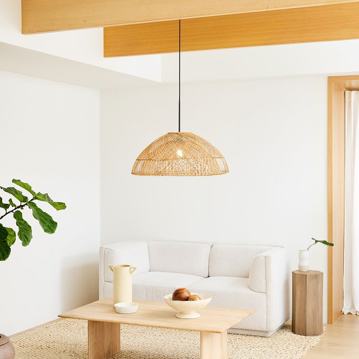 Wicker Dome Pendant (28") | West Elm (US)