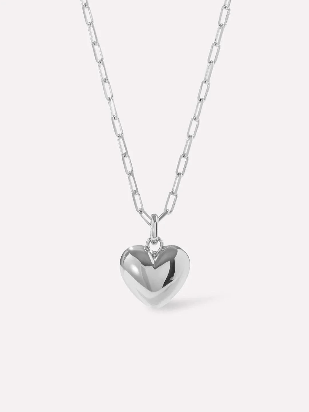 Puffed Heart Necklace - Lev Silver | Ana Luisa