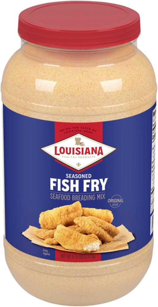 Amazon.com : Louisiana Fish Fry Seasoned Fish Fry Seafood Breading Mix 1 Gallon (Pack of 1) - Sea... | Amazon (US)