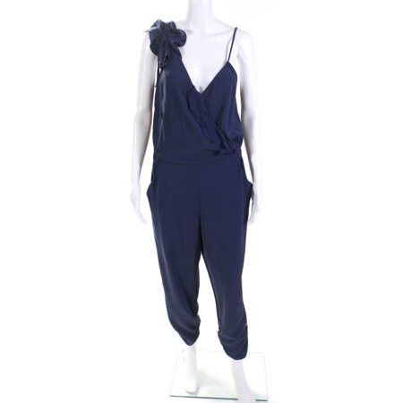 Pre-owned|Parker Womens Sleeveless Addison Combo Jumpsuit Navy Blue Size 10 10979396 | Walmart (US)