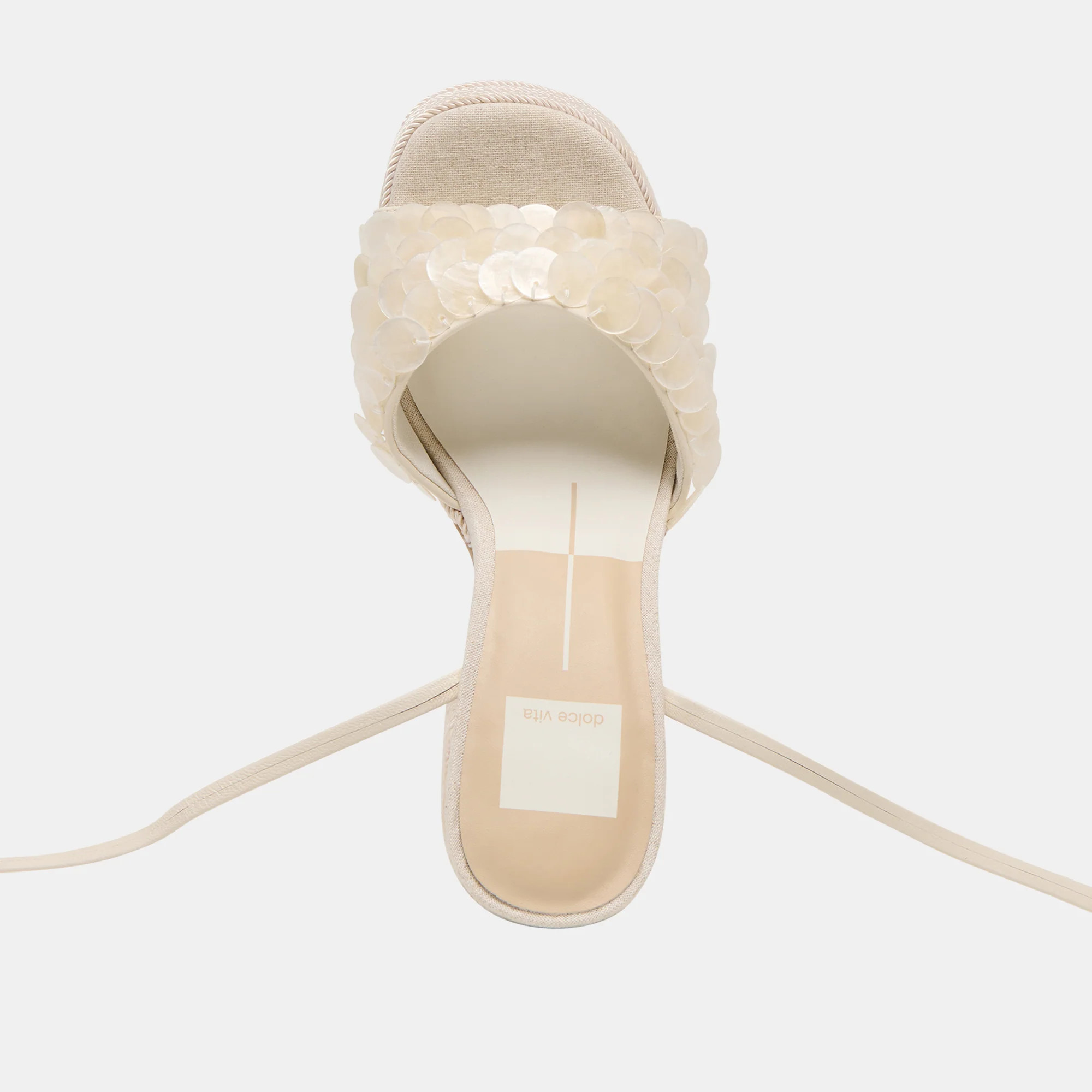 Dorthy Confetti Heels Ivory Leather | DolceVita.com