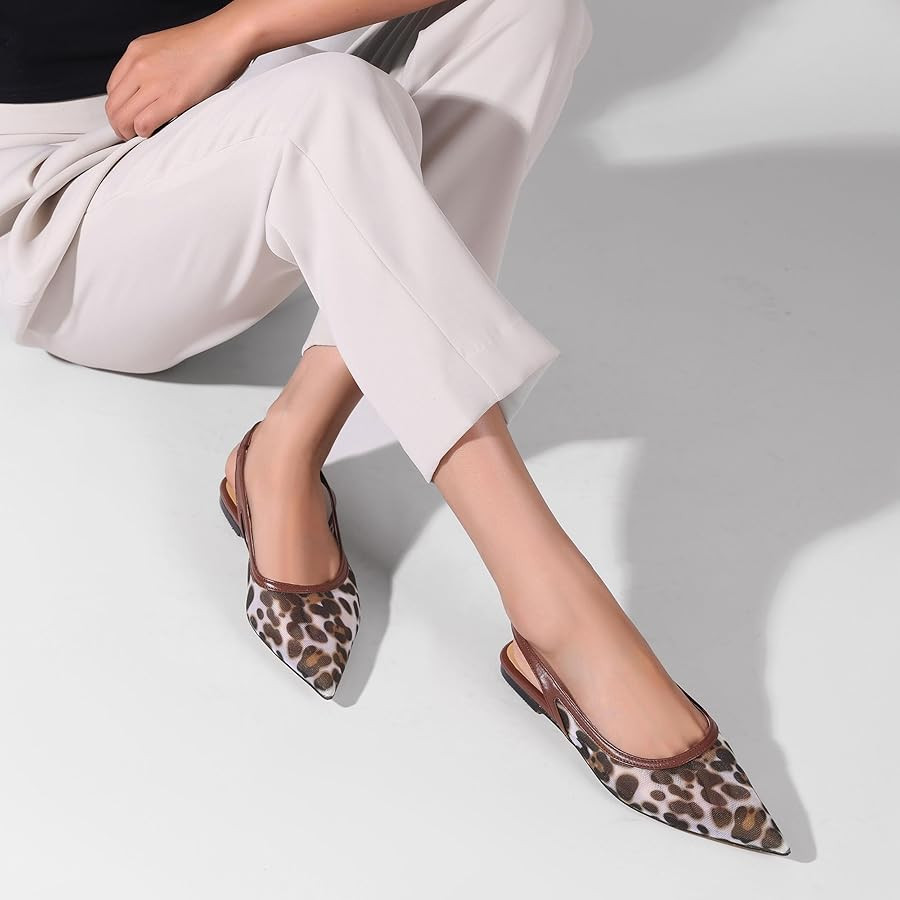 Slingback Flats for Women Stylish Pointed Toe Design with Comfortable Mesh Material for Breathabl... | Amazon (US)