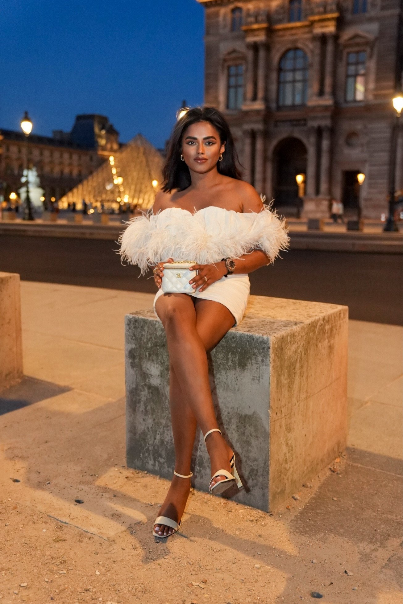 White feather dress, white mini dress, bridal dress, wedding dress, Magda Butrym, Parisian outfit, evening look, party outfit 

#LTKuk #LTKsummer #LTKluxury