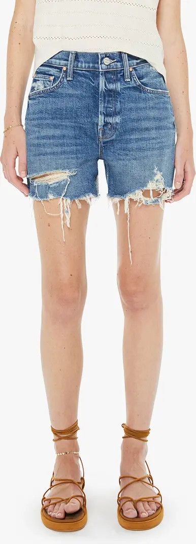 The Skipped Distressed Denim Shorts | Nordstrom