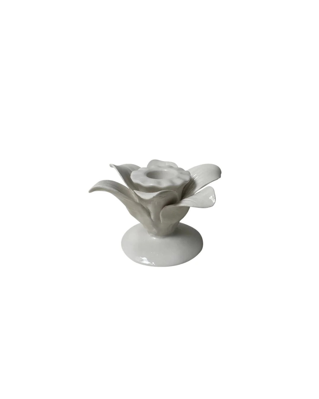 Palmetto Taper Candle Holder - White | Brooke & Lou | Brooke and Lou