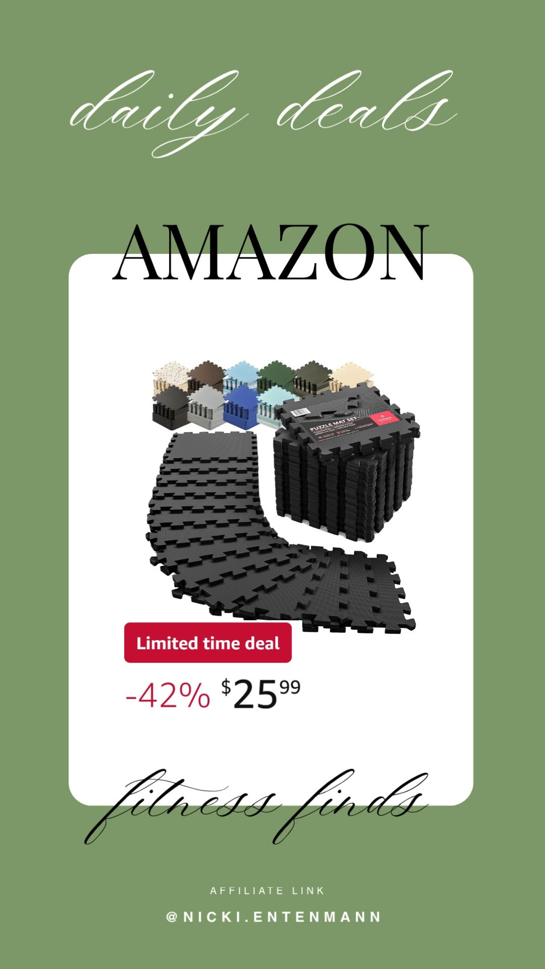 Transform any space with these interlocking foam floor tiles. Soft cushioning, easy assembly, and versatile design make workouts, playrooms, or home projects more comfortable and stylish 🏠🧩✨

#foamtiles #floortiles #interlockingtiles #homegym #playroomfloor #workoutspace #flooringideas #homedecor #exercisearea #comfortfloor 

 #LTKActive #LTKHome #LTKSaleAlert