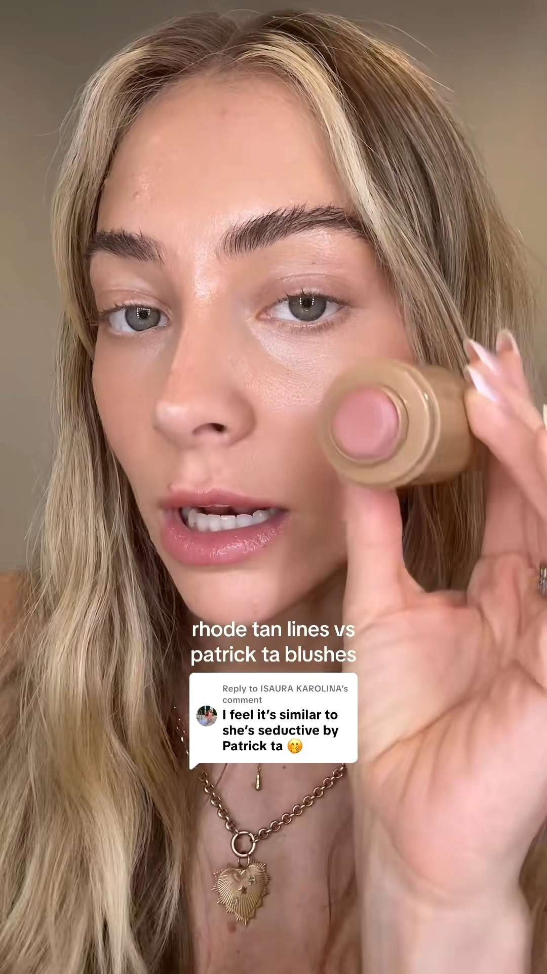 rhode tan lines vs my three fave patrick ta shades !!!! @rhode skin @Patrick Ta Beauty 

 #LTKBeauty