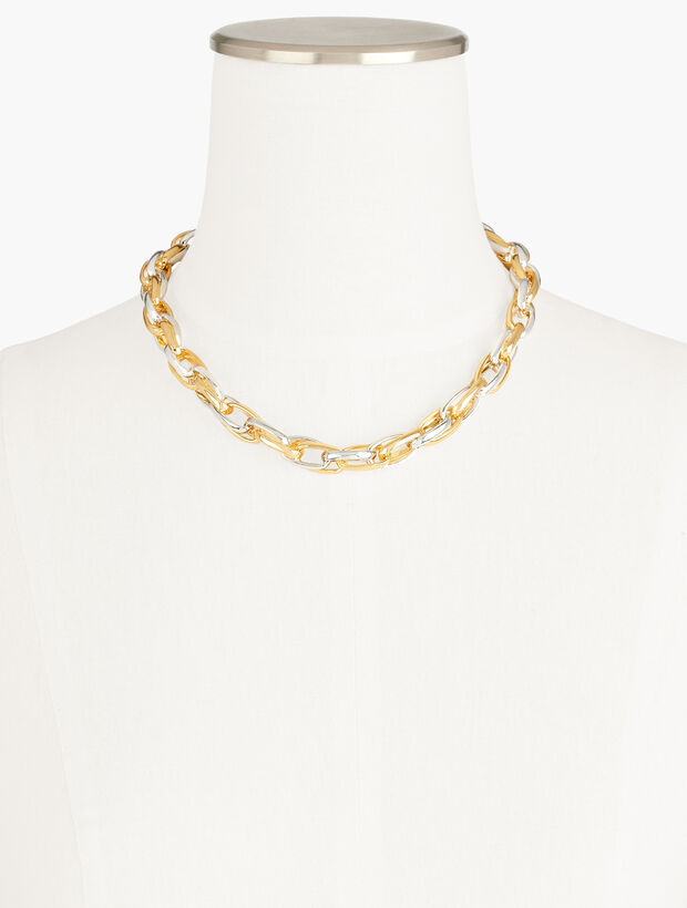 Two-Tone Link Necklace | Talbots