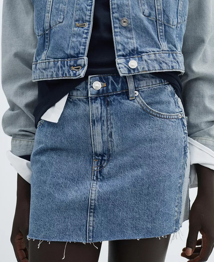 MANGO
          
        
  
      
          Women's Two-Tone Denim Miniskirt
      
  




    ... | Macy's