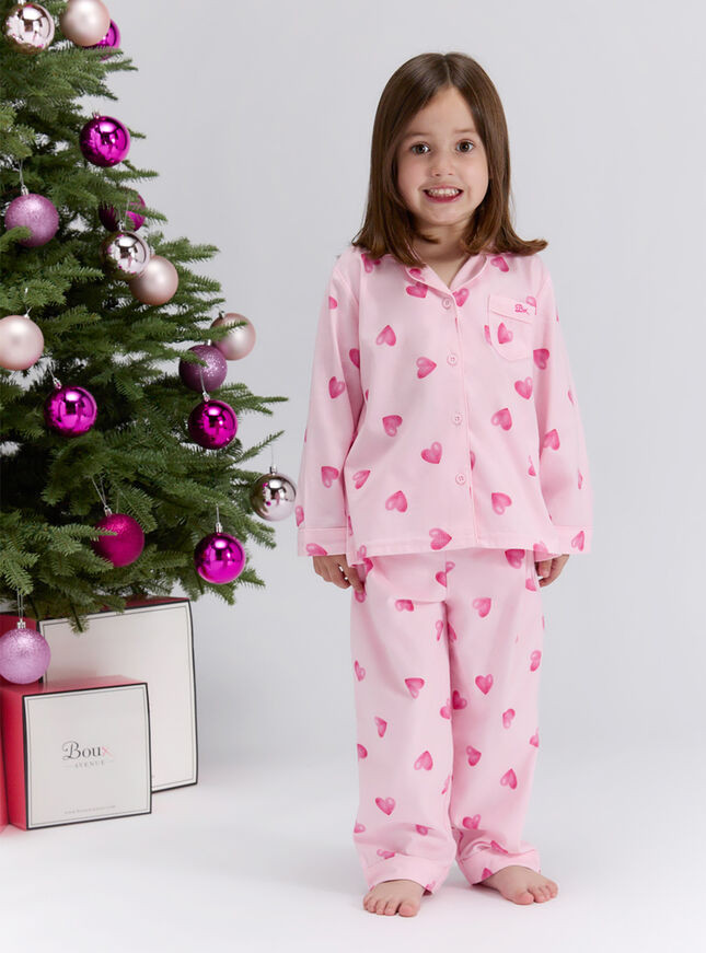Kids' heart print pyjamas in a bag - Pink  Mix | Boux Avenue (UK)